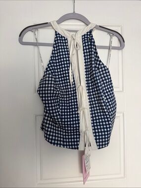 Avec Les Filles gingham halter top